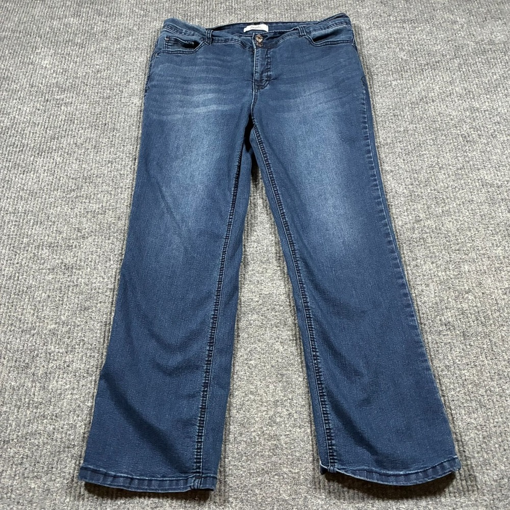 Angels Forever Young Womens Jeans‎ Size 16W Blue Denim Stretch High Rise